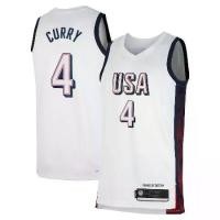 ราคา เสื้อบาสเก็ตบอล, เสื้อเจอร์ซีย์ USA, สำหรับผู้ชาย, Stephen Curry, LeBron James, Anthony Edwards, การแข่งขันกีฬาโอลิมปิกปี 2025, สีขาว (1732192096682150784)