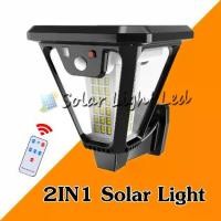ราคา Certified productsโคมไฟพลังแสงอาทิตย์ 168 LED ไฟปักสนาม ติดผนัง 2IN1 Sensor light (1732281364833732740)