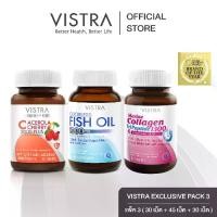 ราคา VISTRA EXCLUSIVE SET PACK 3 (IMU-PRO C ACEROLA 30'S+MARINE COLLAGEN 30'S+ODORLESS FISH OIL 45'S) (1729866788396894932)