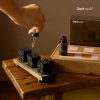 ราคา Dontrush เซ็ตหินหอมลูกบาศก์บนถาดไม้หลุม - "CUBE" LAVA STONE DIFFUSER WITH ESSENTIAL OIL (1731295115390322497)