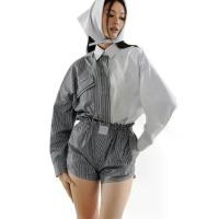 ราคา The SRT X16 (TPN284) Cotton Dolphin Pants (New Color) กางเกงขาสั้นลายทาง เอวยางยืด มีกระเป๋า 2 ข้าง ดีเทลเว้าข้าง ขาดูเรียวยาว สีเทา (1732476920106943655)