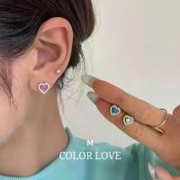 ราคา MEETต่างหูเงิน Color love ต่างหูเปลี่ยนสี ตุ้มหูสวยๆ ต่างหูหัวใจ ต่างหูแฟชั่น ตุ้มหูเงินแท้ (1732485173027964786)