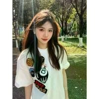 ราคา เสื้อยืดแขนสั้น ผ้าฝ้าย 100% อเมริกันเรโทร ปักตัวอักษรและเหรียญ แบรนด์เทรนด์จีน เฮฟวี่เวท คอกลม ราคาพิเศษอย่างเป็นทางการ 5072 เสื้อ เบบี้ ที เสื้อ น่ารัก สไตเกาหลี เสื้อยืด (1732319508293520102)