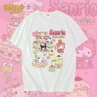 ราคา [ ส่งฟรี ] WS0388 เสื้อยืดโอเวอร์ไซส์ เสื้อยืดเกาหลี ผ้าคอตตอน 100% เสื้อยืด Sanrio มายเมโลดี้ My Melody WAFFLE STUDIO ขายดี (1731735455513936933)