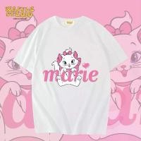 ราคา [ส่งฟรี ] WS0304 เสื้อยืดโอเวอร์ไซส์ เสื้อยืดเกาหลี ผ้าคอตตอน100% เสื้อยืด แมวมารี Marie WAFFLE STUDIO COD (1731850437745935367)
