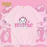 ราคา [ส่งฟรี ] WS0304 เสื้อยืดโอเวอร์ไซส์ เสื้อยืดเกาหลี ผ้าคอตตอน100% เสื้อยืด แมวมารี Marie WAFFLE STUDIO (1730512245995178577)