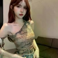 ราคา เสื้อชั้นในเปิดไหล่ สไตล์อเมริกัน สำหรับผู้หญิง ดีไซน์มัดย้อม เหมาะสำหรับฤดูร้อน สไตล์สาวฮอตตาข่าย ทรงสลิมฟิต เสื้อสั้น เสื้อยืดครอปแขนสั้นเอวลอย เสื้อ คอกระเช้า คน แก่ สบาย ทุกท (1732254236933852108)