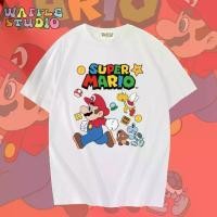 ราคา [ ส่งฟรี ] WS1377 เสื้อยืดโอเวอร์ไซส์ ผ้าคอตตอน 100% เสื้อยืดเกาหลี เสื้อยืด มาริโอ้ Mario Super Mario WAFFLE STUDIO (1731715538599445962)
