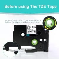 ราคา Thailand TZe-231 เทปฉลาก tze สำหรับ Brother P-touch Label Maker สำหรับ PT-D200 12 มม. สีดำบนสีขาวสำหรับ Brother labeller tz231 (1732311953142155696)