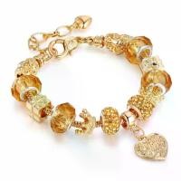 ราคา สร้อยข้อมือลูกปัดแก้ว Murano, โซ่มงกุฎหัวใจเสน่ห์ทองอิตาลี DIY (1732480071421364221)