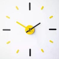ราคา On-Time นาฬิกาติดผนัง ไม่เจาะผนัง v2m สีดำเหลือง black yellow ขนาดติดตั้ง 56 เซน นาฬิกาขนาดใหญ่ DIY (1729654416974711610)