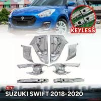 ราคา ความคงทน ครอบมือจับประตู + เบ้ารองมือเปิดประตู รุ่น ซูซุกิ สวิฟท์ SUZUKI SWIFT ปี 2018 - 2020 สีโครเมี่ยม 10 ชิ้น Car รถยนต์ (1731674735815854447)