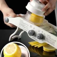 ราคา เครื่องหั่นผักผลไม้ ชุดสไลด์ผักผลไม้ ที่หั่นผัก เครื่องสไลด์ผักผลไม้หั่นแว่น เครื่องสไลด์เลม่อน มะนาว ปรับความหนา 5 ระดับ Multi-functional vegetable cutter (1731663302593643927)