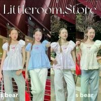 ราคา Cookie Bear • เสื้อแขนพองตุ๊กตาตัวยาวผ้าคอตตอนสีพื้น ทรงคอเหลี่ยม งานปักโบว์ ชายระบาย (1730798247615236573)