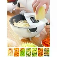 ราคา CODเครื่องหั่นผักอเนกประสงค์ ตะกร้าหั่นผัก7IN1 Multi-Blade Adjustable Slicer ที่หั่นผักพร้อมตระกร้า หั่นผักผลไม้ เครื่องหั่นผักผลไม้ Vegetable Cutter With Drain BasketTikTok (1732299279671330420)