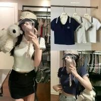 ราคา 9143# เสื้อคอปก ปักลายช่วงอก เนื้อผ้าดี ทรงสวย ครอป แขนตุ๊กตา binder ลูกไม้ ผ่าหน้า ใส่ ไป คาเฟ่ มี บรา แฟชั่น มา ใหม่ ไฟ แรง (1732050973763536556)