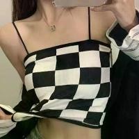 ราคา เสื้อกั๊ก แจ๊กเก็ต สไตล์คลาสสิก ลายสก๊อตกระดานหมากรุก สายสปาเก็ตตี้ สำหรับผู้หญิง ป้องกันการสัมผัส ชิ้นเดียว สะดือ เหมาะสำหรับนักเรียนมัธยมต้น เสื้อท่อนบน แขนกุด สายรัด เสื้อกล้า (1731502009133401736)