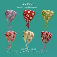 ราคา Y2K ฤดูใบไม้ผลิและฤดูใบไม้ร่วงสไตล์ฝรั่งเศสวินเทจถักโครเชต์สาวร้อนสามเหลี่ยม Binder ผ้าโพกศีรษะหวานน่ารัก Pastoral สไตล์ผ้าคลุมศีรษะหญิงที่คาดผม Tide (1729646366394517565)