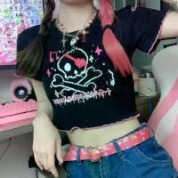 ราคา เสื้อฤดูร้อนสั้น สำหรับผู้หญิง พิมพ์ลายการ์ตูน คอกลม แขนสั้น เสื้อยืดสะดือ แฟชั่น ปี 2025 เสื้อ baby tee เนื้อเสือโคร่ง เสื้อ คอถ่วง ไฮโซ เสื้อ สียีนส์ เสื้อ คอปาด เ ส ื (1731277009444177315)