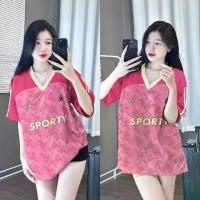 ราคา เสื้อยืดพิมพ์ลายกีฬา สไตล์สาวหวาน เสื้อลำลองแขนสั้น สไตล์เกาหลี สตรีทแฟชั่นยอดนิยม คอวี ccoo เสื้อ ยืด เกาหลี คอ ยู เข้า รูป ผ้า ผู้หญิง เสื้ิอยืด tshirt aston crop top binder (1732195565132875553)