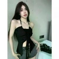 ราคา เสื้อท่อนบนผูกคอเชือกแขวนคอ, สไตล์สาวฮอต, เสื้อชั้นในผูกคอ, ทรงสลิมฟิต, เสื้อชั้นในไม่ซ้ำใคร, ฤดูร้อนของผู้หญิงมาใหม่, [COD] binder (1731189679073232478)