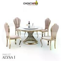 ราคา ชุดโต๊ะอาหาร กลม 6ที่นั่ง 130cm. (Platinum Luxury Series) รุ่น SET-TTB-LUX ALYSA [TB Collection] (1731472390102942912)