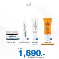 ราคา ดร.จิล Set 4 ชิ้น Dr.Jill [ ครีมดร.จิล + อายครีม + ครีมทาw้า + ครีมกันแดดสีเบจ ] (1729999399794346994)
