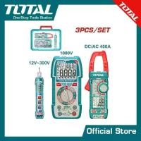 ราคา TOTAL COMBO SET ชุดที่ 81 รุ่น TOS24067ชุดเครื่องมือวัดไฟฟ้า 3ชิ้น แคลมป์มิเตอร์ + มัลติมิเตอร์ ปากกาวัดไฟ ดิจิตอล (1732255437873841937)