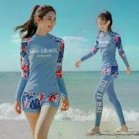 ราคา m-2xl ชุดว่ายน้ำกัน UV พร้อมส่ง Set 3 ชิ้น รุ่นนี้ผ้าดีมากกก นุ่มกระชับ (1729671474062526703)