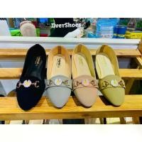 ราคา พร้อมส่ง [ส่งเร็วพิเศษ!] Flash Shoes994 รองเท้าคัทชู ดอกไม้แฟชั่น มีสี ครีม เทา ดำ ไฟล์36-45 (1732061854981522594)