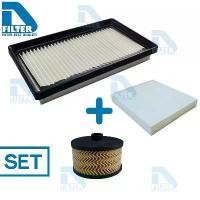 ราคา ชุดไส้กรองอากาศ + กรองแอร์ + กรองน้ำมันเครื่อง Nissan นิสสัน อัลเมร่า Almera (เครื่อง 1.0 Turbo) 2020-2023 By D Filter (1732472025309021919)