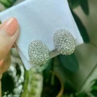 ราคา Titapa jewelry ต่างหูเพชรทรงไข่เพชรกระจุกขาโอเมก้ามาใหม่เพชรสวยมาก เพชรขาวใสวิ้งๆน้ำ 100 คัดทุกเม็ดเหลี่ยมH&A น้ำลึกสวยเล่นไฟระยิบระยับงานปราณีตละเอียดตัวเรือนมีน้ำหนักแข็งแรงใส่ (1732483493769020947)