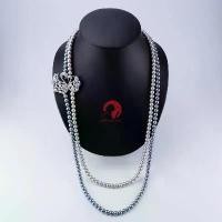 ราคา Miss Earring สร้อยคอไข่มุก 2 เส้นคู่ ไข่มุกสีเทาสังเคราะห์คุณภาพสูง พร้อมจี้เพชรหงส์ แนะนำ (1731582682212042298)