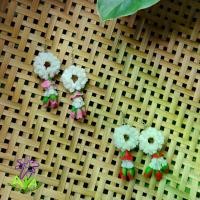 ราคา ต่างหูดอกไม้ พวงมาลัย เครื่องประดับ งานดินปั้นต่างหู Earring (1732209522469144642)