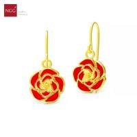 ราคา NGG Story of Rosella Kissed Rose Earring ต่างหูกุหลาบ ทองคำแท้ 99.9% (มีใบรับประกัน) (1730247188448971223)