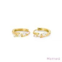 ราคา Motta Earring ต่างหูห่วงชุบทองคำขาว ต่างหูฝังเพชร (1732457285212865734)