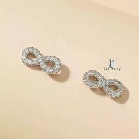 ราคา ต่างหู อินฟินิตี้ Infinity งานฝั่งเพชร CZ คัดคุณภาพทุกเม็ดต่างหู Earring (1732209787959216194)