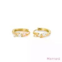 ราคา Motta Earring ต่างหูห่วงชุบทองคำขาว ต่างหูฝังเพชร (1732291958571828570)