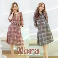 ราคา Nora Dress เดรสลายสก็อตผ้าเนื้อนิ่ม แขน3ส่วน มีกระเป๋า ซับในทั้งชุด คลังสินค้า (1731512260280747578)