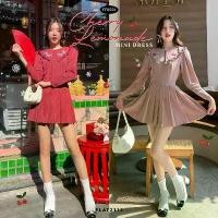 ราคา แนะนำ FLAT2112 FF0553 : CHERRY LEMONADE MINI DRESS เดรสสุภาพ ชุดทำงาน กระโปรงจีบ (1732223357322954267)