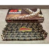 ราคา โซ่ Ek O ring สีดำหมุดทอง 520-120ข้อ (1732440836172842825)