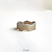 ราคา 【COD】 Tiny wave 14k ring. (แหวนเกลี้ยงลายคลื่น ตัวเรือนชุบ 14k ไม่ลอกไม่ดำ) (1732447251449873467)