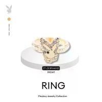 ราคา PLAYBOY Ring Collection แหวน รุ่น ST-253R144HG ดีไซน์โลโก้กระต่ายเพชรล้อม สีทอง (1732322905547900518)