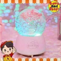ราคา [ยิ่งซื้อ ยิ่งคุ้ม] Snowball Music box กล่องดนตรีหิมะ คริสตัลบอล มีเสียงดนตรี แถมฟรี! ถ่าน AAA 3 ก้อน คลังสินค้า (1731849439216633220)