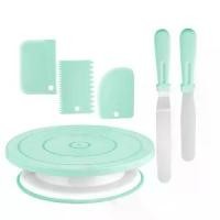 ราคา แท่นหมุนแต่งเค้กอัปเกรด 360° หมุนลื่นไหล สำหรับทำขนมสงกรานต์ (Professional Rotating Cake Stand) (1732243554976762452)