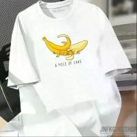 ราคา COD เสื้อยืดลายกล้วย A Piece of Cake ลายขำๆ แนวกวนๆ ทรงหลวม oversize อินเทรนด์ ใส่ได้ทั้งชายหญิง S-3XL (1731630052093822373)