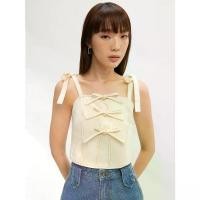 ราคา [Pomelo] เสื้อครอปผูกโบว์ / Cropped Ribbon Top (1731444719014938715)