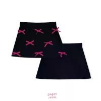 ราคา DADDY | Ribbon Skirt กระโปรง mini skirt ผ้าลูกฟูกสีดำแต่งริบบิ้นลูกไม้สีชมพูเข้ม (1729717906462312936)