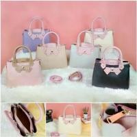 ราคา กระเป๋าสะพายPimmy ribbon twotone พร้อมสายยาวและถุงแบรนด์ No.PP-1609 (1730038035686656834)