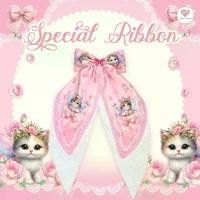 ราคา โบว์สีชมพูลายน้องแมว (Special Ribbon) กิ๊ฟโบว์ติดผมหางยาวพิมพ์ลายแมว โบว์สองชั้น แต่งดีเทลผีเสื้อ 3D ตรงกลาง กิ๊ฟติดง่าย (1731091803936032991)